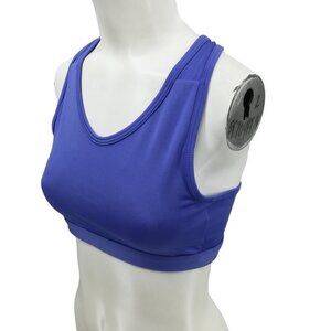 Moving Comfort Pullover Racerback Sports Bra Size M 34BC 36B Periwinkle Blue